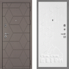 Дверь входная Тетра-181/PR-126, коричнево-серый/белый