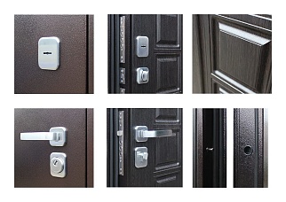 Дверь входная Техно М, медный антик/венге