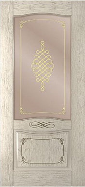 Дубрава-1, 800х2000, остекленное (тон капучино)