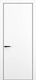 Межкомнатная дверь К-7, с алюминиевой кромкой, белый матовый