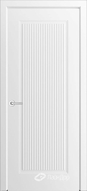 Валенсия-ФП10, фрезерованная дверь неоклассика, эмаль белая