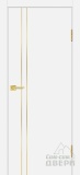 Дверь межкомнатная P-20, молдинг золото (белый)