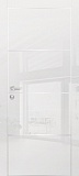 Межкомнатная дверь HGX-2 глянцевая, с молдингом, с кромкой ALU (белый глянец)