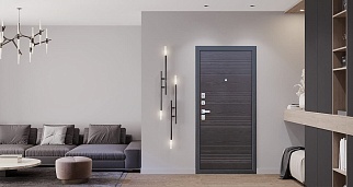 Дверь входная Модерн-2, венге/венге поперечный