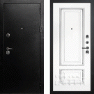 Дверь входная С-1/Панель эмаль Смальта-08, металл 1.5 мм, 2 замка титан/белый Ral 9003, патина серебро