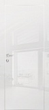 Межкомнатная дверь HGX-1 глянцевая, гладкая, с кромкой ALU (белый глянец)
