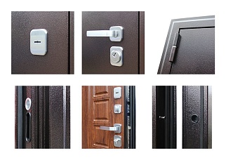 Дверь входная Техно М, медный антик/орех темный