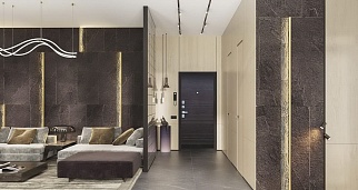 Дверь входная Модерн, антик серебро/венге поперечный