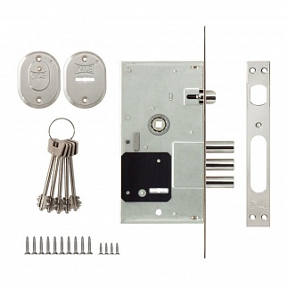 Замок врезной сувальдный KALE 252/RL (никель)