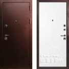 Дверь входная С-3/Панель эмаль Смальта-Лайн 02, металл 1.5 мм, 2 замка, медный антик/белый Ral9003