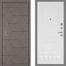 Дверь входная Тетра-181/PR-180, коричнево-серый/белый