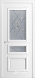 Межкомнатная дверь ДО Агата, стекло Прима (эмаль белая)