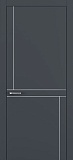 Межкомнатная дверь К-20, с молдингом, графит премьер