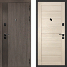 Дверь входная Ривьера/Техно-708, дымчатый камень/капучино