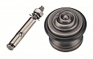Дверной ограничитель G019 BL.SILVER (черненое серебро)