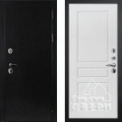 Дверь уличная с терморазрывом Термо-1, металл 1.5 мм, 2 замка, черное серебро/ФЛ-49 белоснежная шагрень