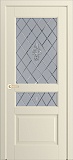 Межкомнатная дверь ДП Калина-К, 800х2000, стекло Лилия (эмаль бисквит)