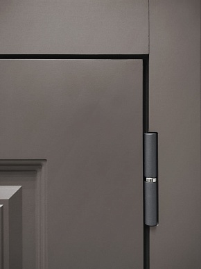 Дверь входная Плаза-177/Гладкая панель ПВХ, металл 1.5 мм, 2 замка KALE, коричнево-серый/графит