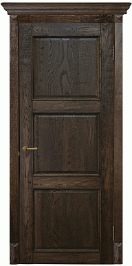 Империал-15, массив дуба, дверь глухая (шоколад)