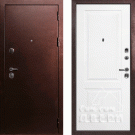 Дверь входная С-3/Панель эмаль Смальта-Лайн 04, металл 1.5 мм, 2 замка, медный антик/белый Ral9003