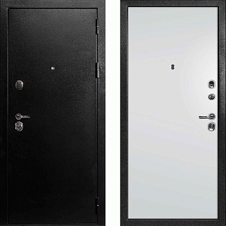 Дверь входная С-1/Гладкая панель ПВХ, металл 1.5 мм, 2 замка, титан/агат