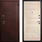 Дверь входная С-2/Панель экошпон Техно-708, металл 1.5 мм, 2 замка, орех премиум/капучино