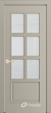 ДО Аврора-2, стекло сатин (эмаль латте)