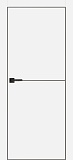 Межкомнатная дверь PX-19, дверь c молдингом, черная кромка ALU Black (белый)