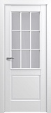 Межкомнатная дверь Венеция-S АК, дверь со стеклом Английская решетка (матовый белый)