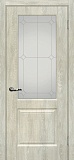 Межкомнатная дверь ДП Версаль-1, стекло сатинат, контурный полимер (дуб седой)