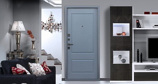 Дверь входная Ювентус-1, муар серый/графит