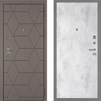 Дверь входная Тетра-181/PR-103, коричнево-серый/бетон