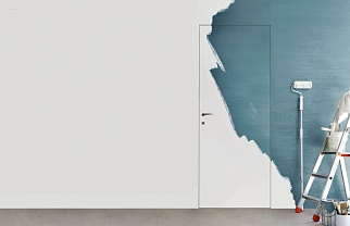 Скрытая дверь под покраску Elen, без кромки, открывание на себя