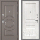 Дверь входная Плаза-177/Панель экошпон Версаль-2, металл 1.5 мм, 2 замка KALE, коричнево-серый/дуб жемчужный