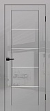 Межкомнатная дверь G-15 глянцевая, со стеклом сатинат светлый (глянец агат)