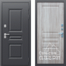 Дверь входная с терморазрывом Лорд, букле графит/дуб сонома светлый