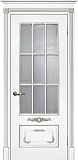 Межкомнатная дверь ДО Смальта 09 (белый RAL9003, патина серебро)