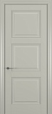 Межкомнатная дверь Гранд Прайм, глухая дверь неоклассика, эмаль серый шелк