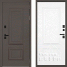 Дверь входная с терморазрывом Конкорд, муар коричневый/белый