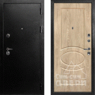 Дверь входная С-1/Панель экошпон Сиена-1, металл 1.5 мм, 2 замка, титан/дуб песочный