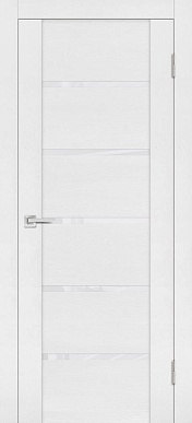 Дверь межкомнатная Soft Touch PST-7, лакобель белоснежный (белый ясень)