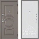 Дверь входная Плаза-177/Гладкая панель ПВХ, металл 1.5 мм, 2 замка KALE, коричнево-серый/агат