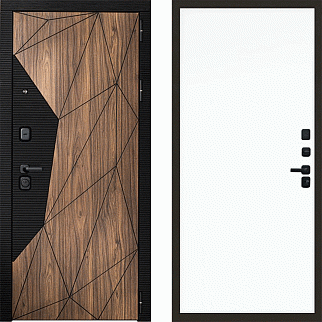 Дверь входная Гранд Премьер-59, орех каньон/белый