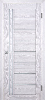 Дверь межкомнатная экошпон Лайт-13, со стеклом сатинат светлый (клен айс)