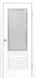 Межкомнатная дверь ДО Эстелла-К, стекло Волна (эмаль белая)