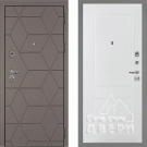 Дверь входная Тетра-181/PR-167, коричнево-серый/белый