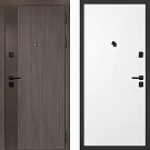 Дверь входная Ривьера/SL-02, дымчатый камень/эмаль белая