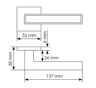 Ручка Morelli SULLA MH-48-S6 SSC/W (супер матовый хром/белый)