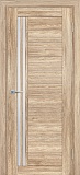 Межкомнатная дверь экошпон Лайт-13.1, со стеклом сатинат светлый (сан-ремо натуральный)