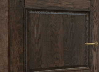 Империал-15, массив дуба, дверь глухая (шоколад)